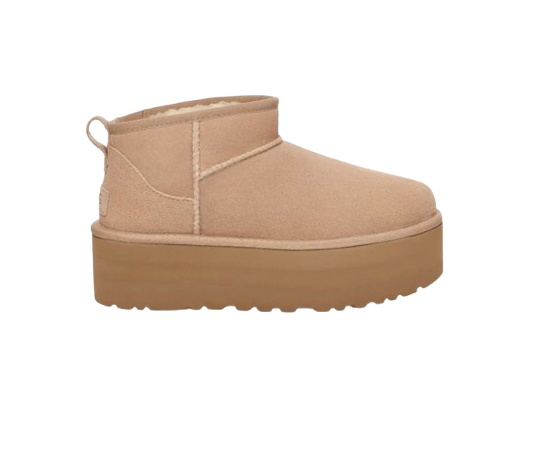 UGG Botte Classic Ultra Mini à plateforme Beige